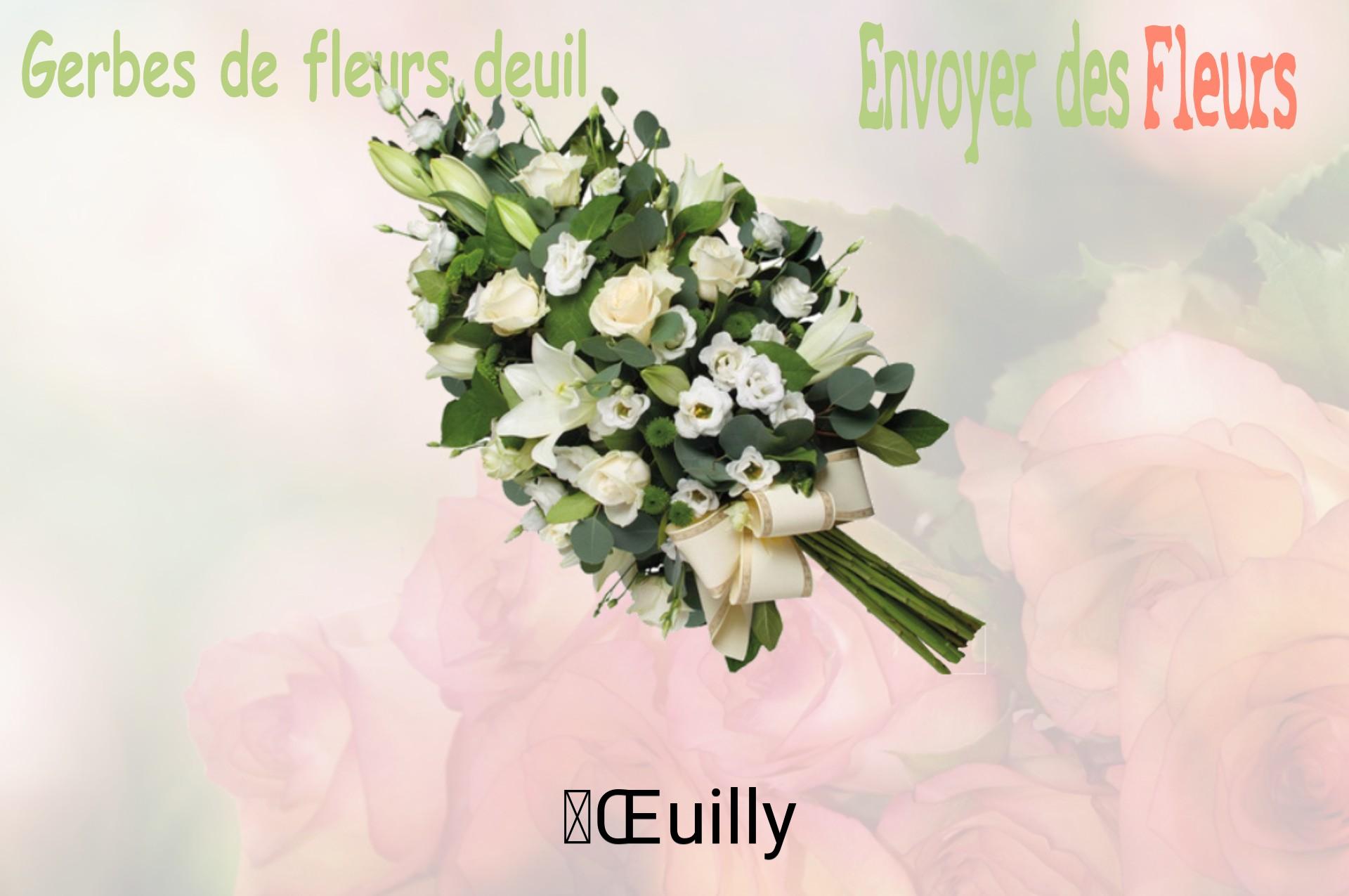 Gerbe de fleurs de deuil livrée à Œuilly